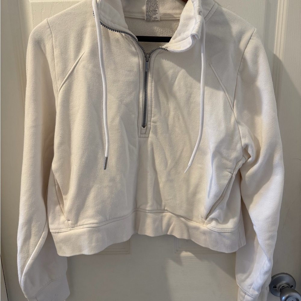 all in motion White Cropped Crewneck Pullover